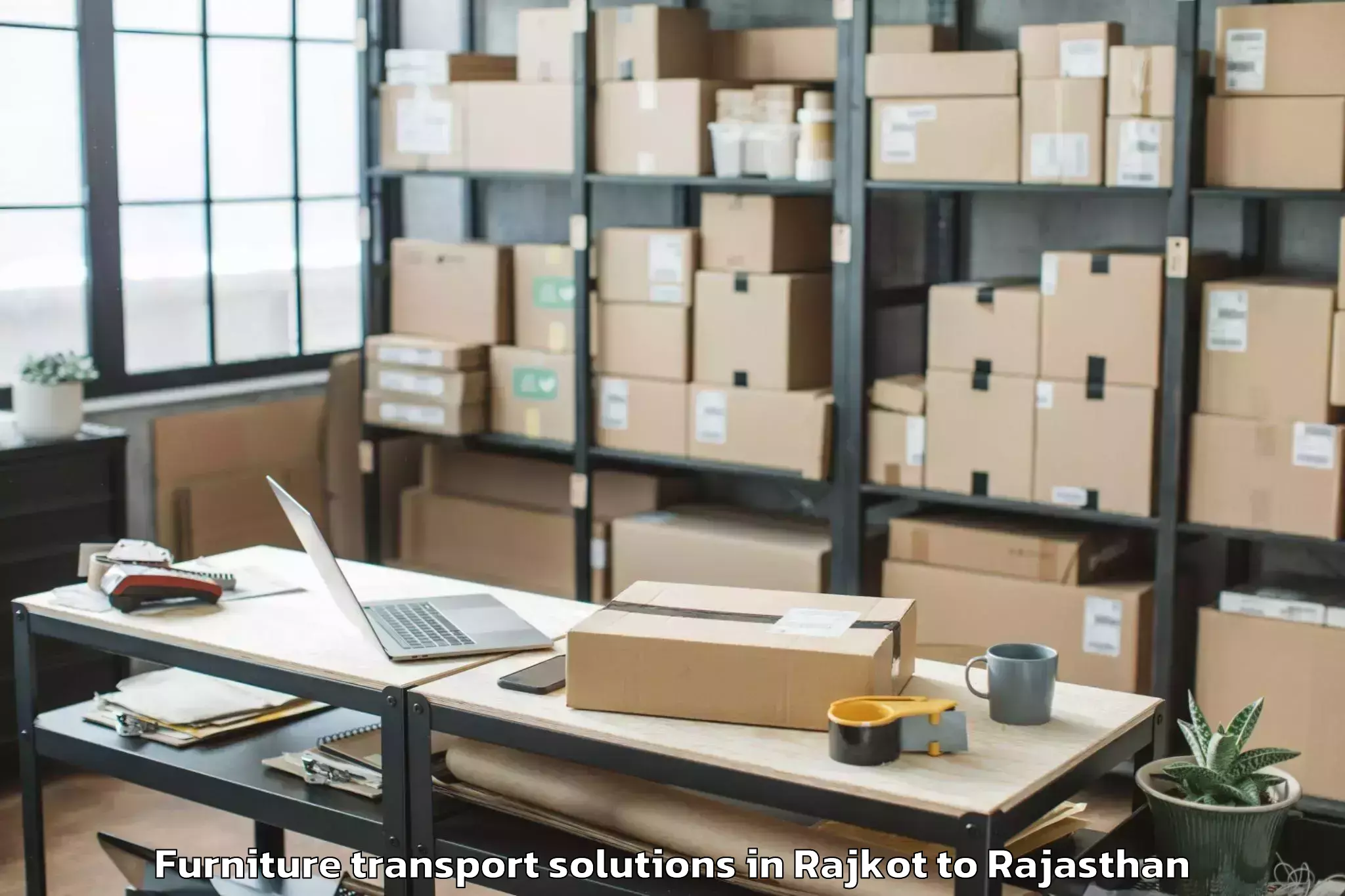 Discover Rajkot to Jalore Furniture Transport Solutions